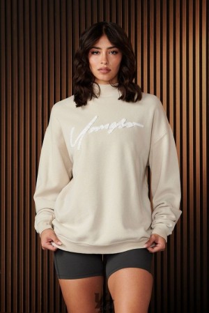 Ropa De Abrigo YoungLA Urban Crewneck Mujer Azules | 57IWKQPDN