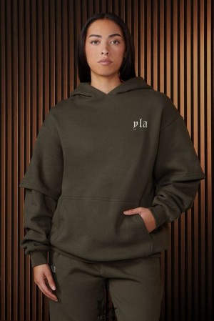 Ropa De Abrigo YoungLA Urban Layer Hoodie Mujer Forest Night | 54ZAXTBLS
