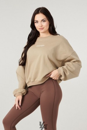 Ropa De Abrigo YoungLA Willow Crewneck Mujer Verde Oliva | 48VQTWYBA