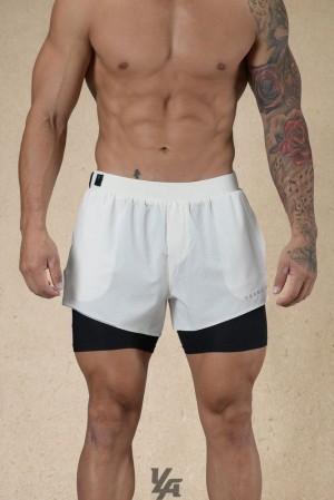 Short YoungLA 6am Compression Shorts Hombre Blancas | 51GUEFXDH