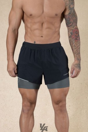 Short YoungLA 6am Compression Shorts Hombre Negras | 16GODMFYV