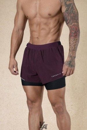 Short YoungLA 6am Compression Shorts Hombre Moradas | 56KOANSUP