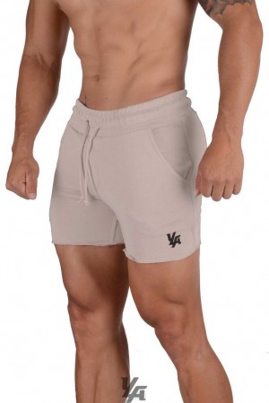 Short YoungLA Bodybuilding French Terry Shorts Hombre Marrones Claro | 85CZLGDHO