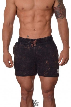Short YoungLA Bodybuilding French Terry Shorts Hombre Azul Marino | 82BIJVGOY