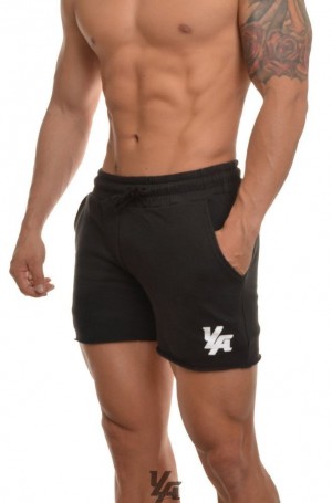 Short YoungLA Bodybuilding French Terry Shorts Hombre Negras | 78GJVXHDU