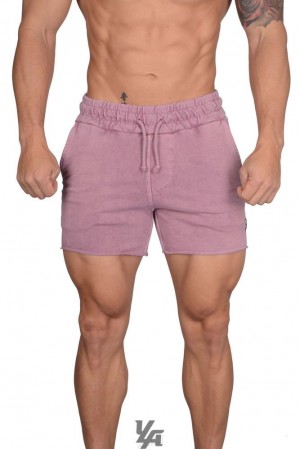 Short YoungLA Bodybuilding French Terry Shorts Hombre Rosas | 70AJDNWTO