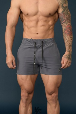 Short YoungLA Bodybuilding Shorts Hombre Gris | 71PFOECTU