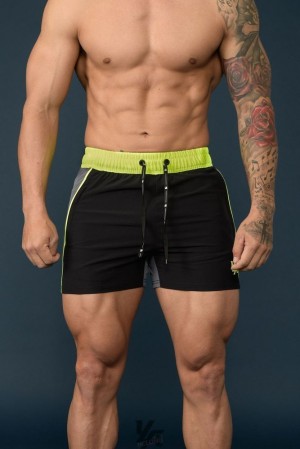 Short YoungLA Bodybuilding Shorts Hombre Negras | 54PMNRGSX