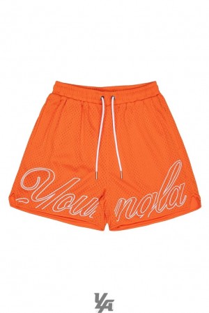 Short YoungLA Championship Shorts Hombre Naranjas | 06NGOVPFX