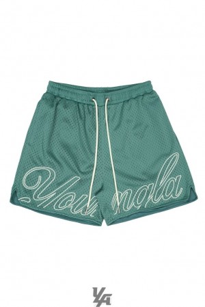 Short YoungLA Championship Shorts Hombre Verde | 04CYDZSBK