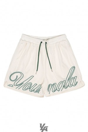 Short YoungLA Championship Shorts Hombre Blancas | 03QKYJNCF