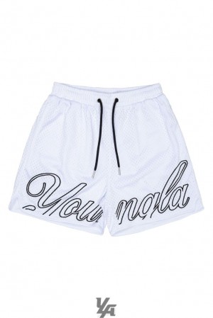 Short YoungLA Championship Shorts Hombre Blancas | 89KEHLUTW