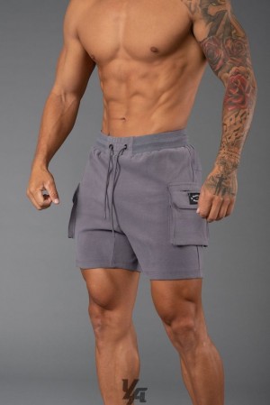 Short YoungLA Cloud Cargo Shorts Hombre Gris | 64UADGTPR