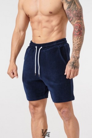 Short YoungLA Cord Collection Shorts Hombre Azul Marino | 64MLEBHAP