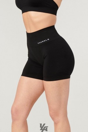 Short YoungLA Core Seamless Scrunch Shorts Fall 23 Mujer Negras | 31MDLCHKI
