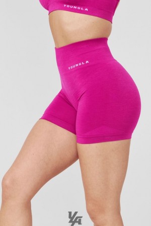 Short YoungLA Core Seamless Shorts Mujer Burdeos | 50QKOWBHV
