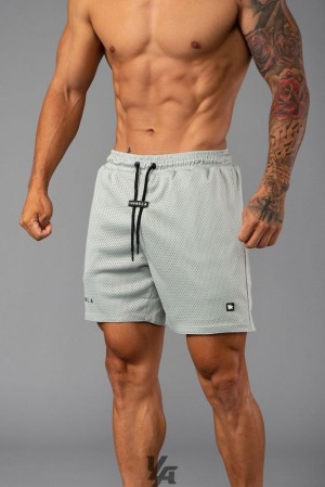 Short YoungLA Essential Basketball Shorts Hombre Gris Claro | 49MGSPNYT