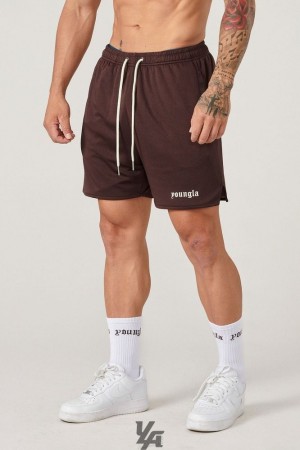 Short YoungLA Game-time Shorts & Socks Set Hombre Chocolate | 13TWLZYEN