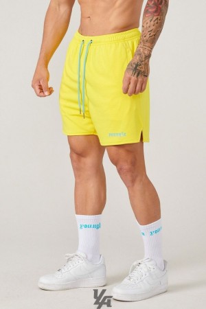 Short YoungLA Game-time Shorts & Socks Set Hombre Amarillo | 80OVENRXS