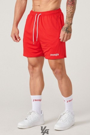 Short YoungLA Game-time Shorts & Socks Set Hombre Rojas | 58ZNKGJAX