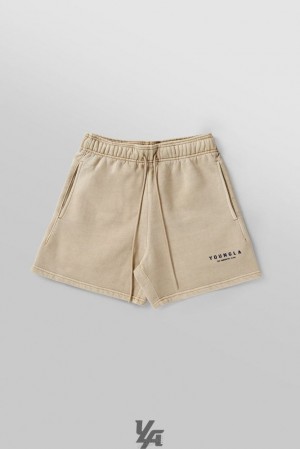 Short YoungLA Immortal Club Shorts Hombre Marrones Azules | 80GHXQVIR