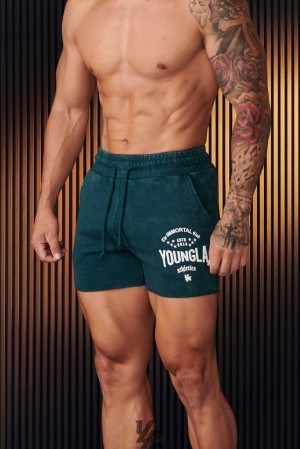 Short YoungLA Immortal Shorts Hombre Turquesa Azules | 62DOFTWYK