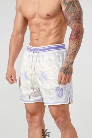 Short YoungLA Infamous Bandana Shorts Hombre Moradas | 40ZOFGYRD