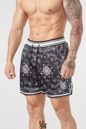 Short YoungLA Infamous Bandana Shorts Hombre Negras | 92HTDPLUV