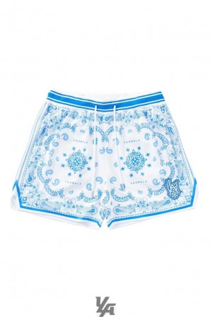 Short YoungLA Infamous Bandana Shorts Hombre Azules | 18HYCQIDT