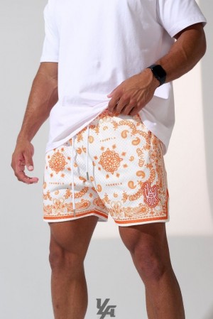 Short YoungLA Infamous Bandana Shorts Hombre Naranjas | 53LSDAIZH