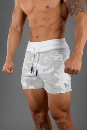 Short YoungLA Interlock Shorts Hombre Blancas Camuflaje | 62GWJERQN