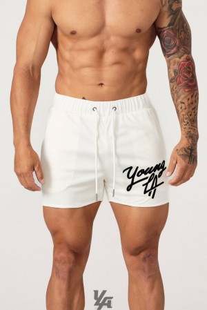 Short YoungLA Legacy Shorts Hombre Blancas | 82PELHZOC