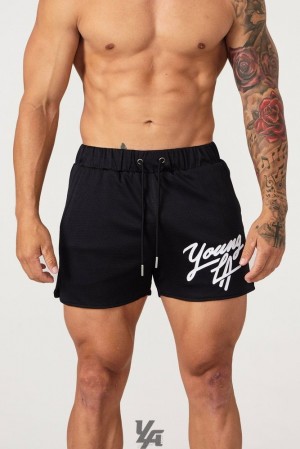 Short YoungLA Legacy Shorts Hombre Negras | 95UAMXZQJ