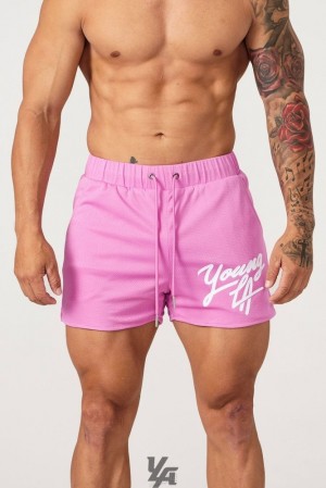 Short YoungLA Legacy Shorts Hombre Rosas | 18OLPRNWV