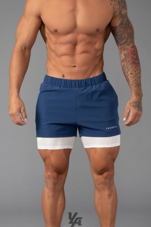 Short YoungLA Peak Velocity Compression Shorts Hombre Azul Marino | 35FGIBDKU