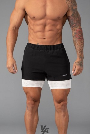 Short YoungLA Peak Velocity Compression Shorts Hombre Negras | 23SWVNQJE