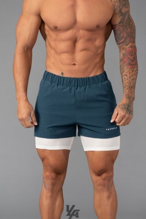 Short YoungLA Peak Velocity Compression Shorts Hombre Turquesa | 84BKTZLNA