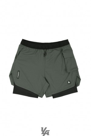Short YoungLA Performance Line Compression Shorts Hombre Verde | 40OSHILVP