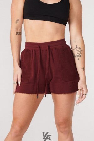 Short YoungLA Reversed Terry Shorts Mujer Burdeos | 10EHQOVLN