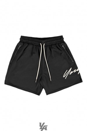 Short YoungLA Signature Shorts Hombre Negras | 75CJZPWAF