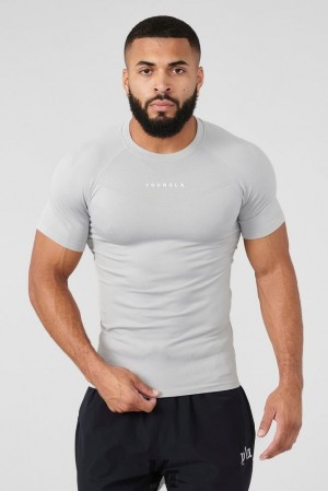 Short YoungLA Supervillain Compression Tees Hombre Gris | 69EAJFWVK
