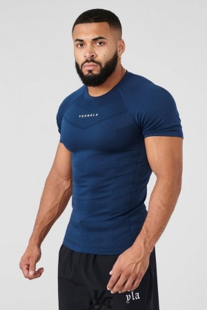 Short YoungLA Supervillain Compression Tees Hombre Azul Marino | 94TLCRPQE