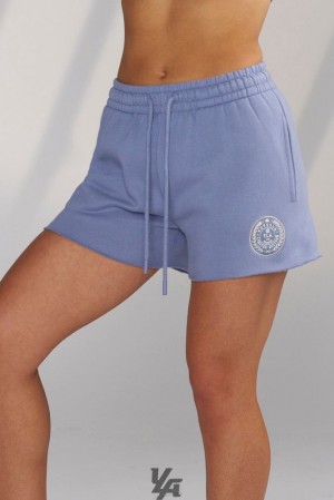 Short YoungLA Teddy Shorts Mujer Azules | 35TEQAMDC