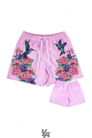 Short YoungLA The Block Party Shorts Hombre Rosas | 39HKPYEWT