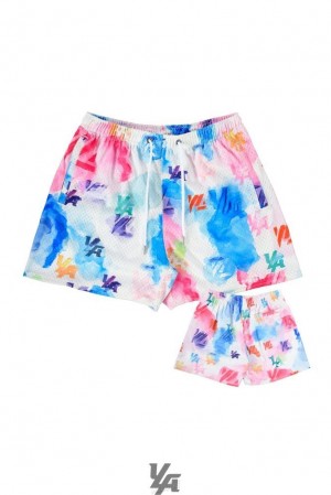 Short YoungLA The Block Party Shorts Hombre Color Splash | 08ANGTBOK