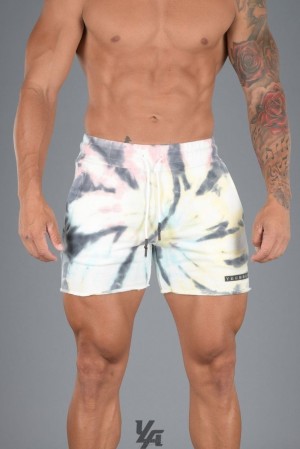 Short YoungLA Tie Dye Shorts Hombre Cotton Candy | 58GMBQXUA