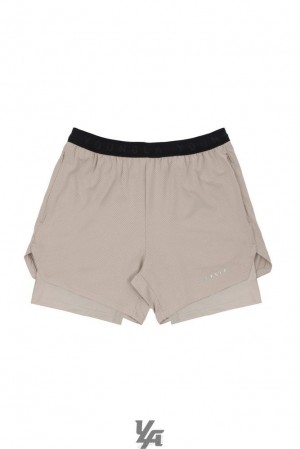 Short YoungLA Trilogy Compression Shorts Hombre Marrones | 28UFHVEXL