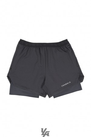 Short YoungLA Trilogy Compression Shorts Hombre Negras | 17ZFUNTWI