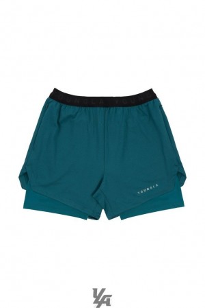 Short YoungLA Trilogy Compression Shorts Hombre Turquesa | 07JWXYKQV