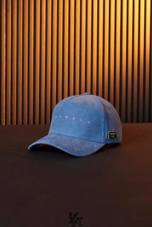 Sombreros YoungLA Corduroy Hats Hombre Azules | 27XPFBTUD